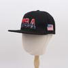 USA Flag Embroidered Flat Brim Snapback Hat, Adjustable American Patriotic Baseball Cap for Men Women