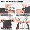 chef apron bib tool apron for man woman cross back straps with 4 pockets for kitchen cooking gardening baking working