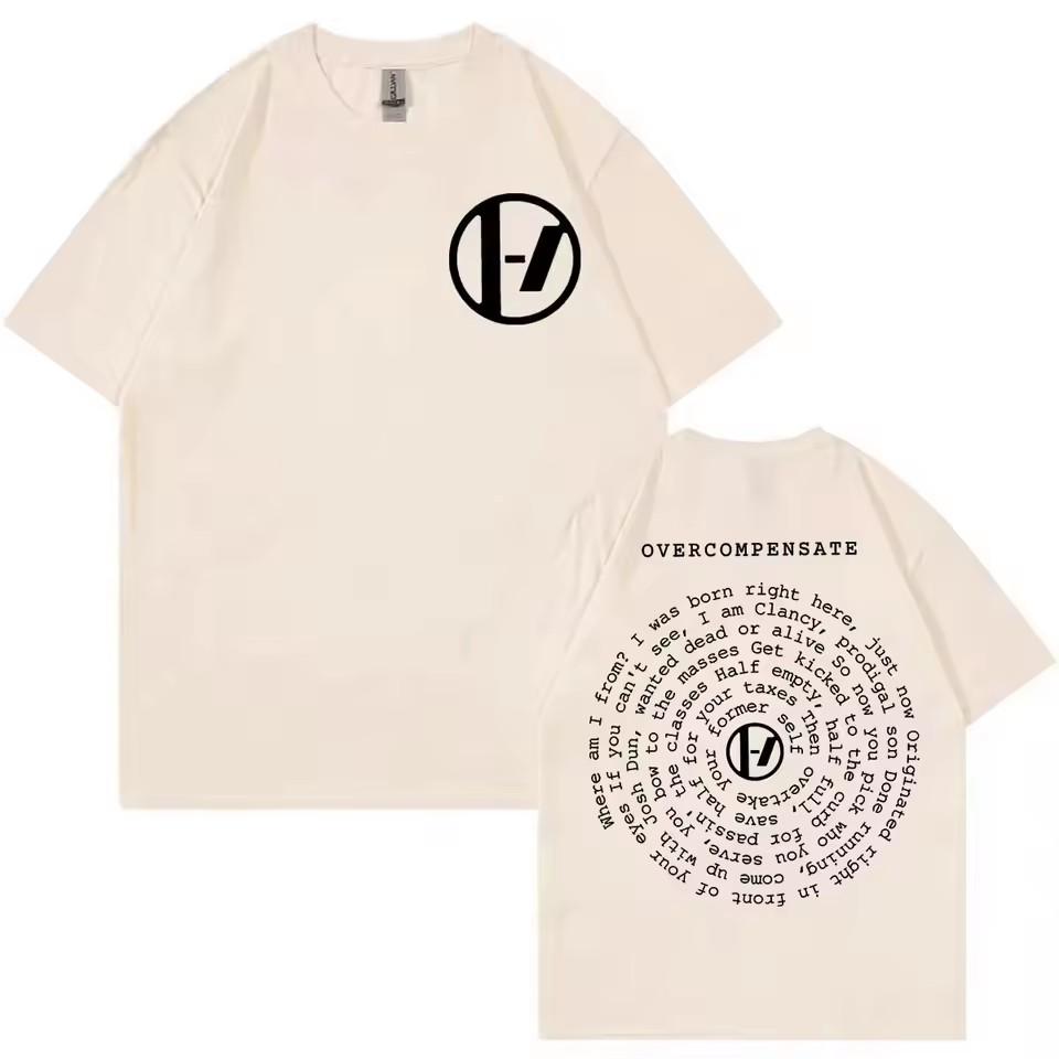 Twenty One Pilots Overcompensate T-shirt Men The Clancy World Tour 2024 High Quality Cotton T-shirts Women Rock Hip Hop T Shirts