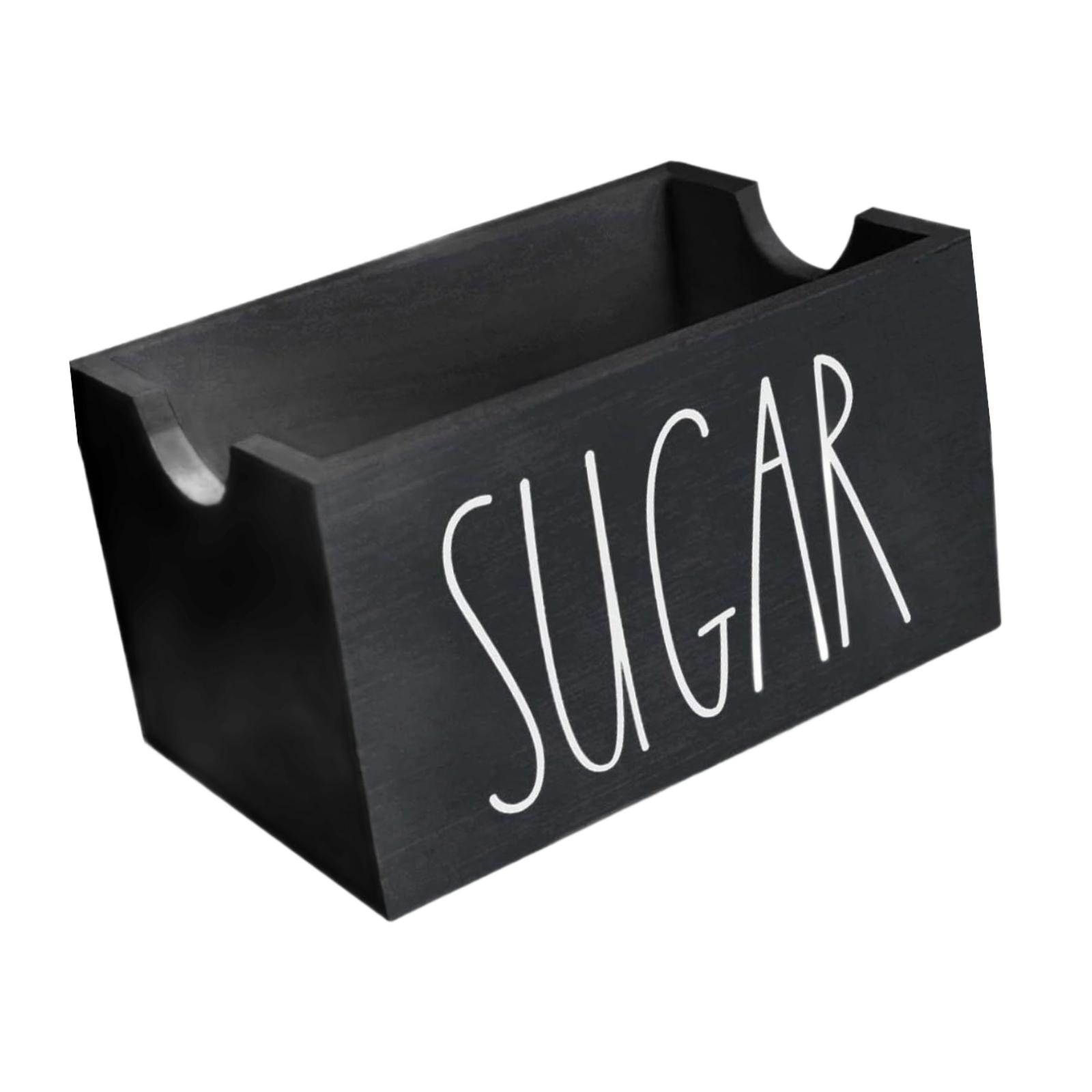 

Sugar Packet Holder Wood Tea Bag Storage Box Coffee Capsule Sorting Holder for Restaurant Hotel Countertop Coffee Bar Organizer чорний