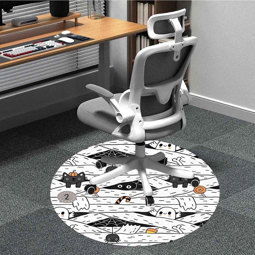 

1pc Halloween, Cats Chair Carpet for Office Non-Slip, Machine Washable Rug for Office, Room - Polyester, Machine Made yy251029185 80cm by 80cm