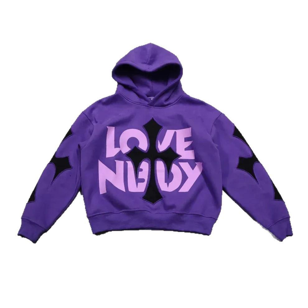 Y2K street hoodie casual sweater letter print jacket trendy guard top