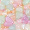 20-100pcs Acrylic Love Heart Beads Color Loose Spacer Charm Bead for Jewelry DIY Bracelet Necklace Phone Chain Beaded Material