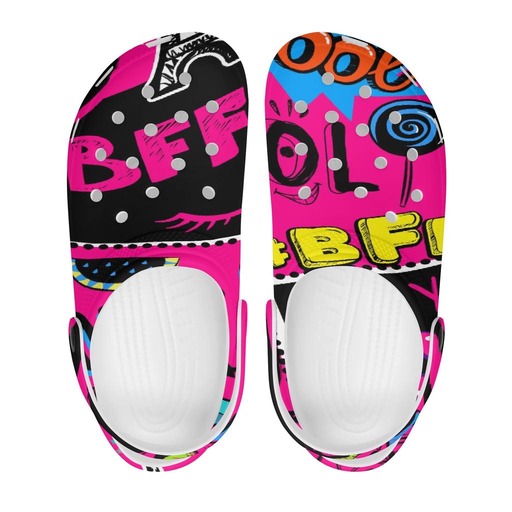 Summer Printed EVA Clogs Women Men Lightweight Breathable Slip On Garden Shoes Beach Pool Bathroom Home Slippers Travel Shoes