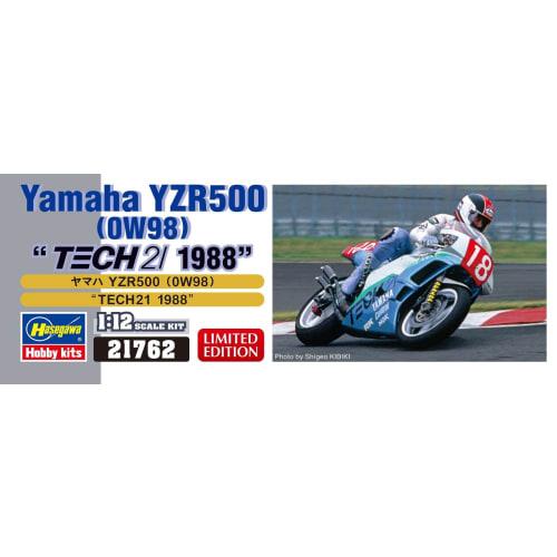 Hasegawa 1/12 Motorcycle Series Yamaha YZR500 (0W98) TECH21 1988 Plastic Model Kit 21762