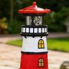 Solar Lighthouse Statue Light, Decorative Solar Garden Light, Waterproof Outdoor Solar Lighthouse Lamp for Patio Lawn Pathway