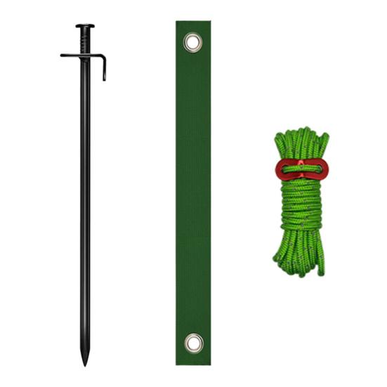 Tree Stake Kit Heavy Duty Young Trees Supports Against Bad Weather Tree Staking Kit with Ground Stakes 4m Ropes Tree Ties for Leaning Trees