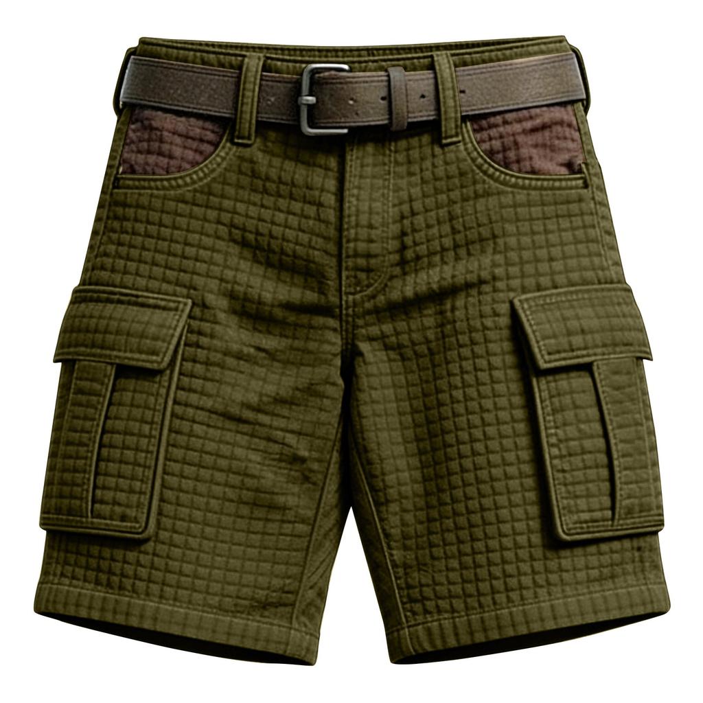 Pantaloni scurți cargo texturati cu buzunare multiple pentru bărbați Pantaloni scurți cargo casual fashion pentru bărbați