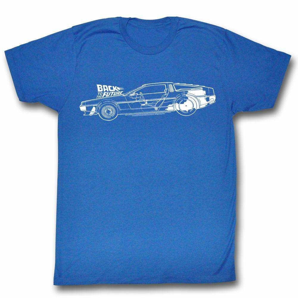 Back to the Future Schematics Royal Adult T-Shirt S