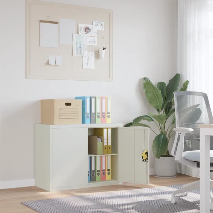 VidaXL Classeur gris clair 90x40x70 cm acier 339721