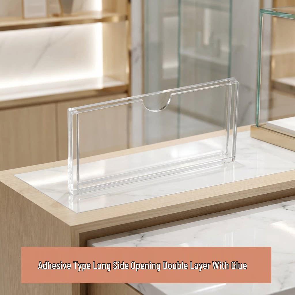 Магнитный акриловый держатель для этикеток для складских полок 30x60mm