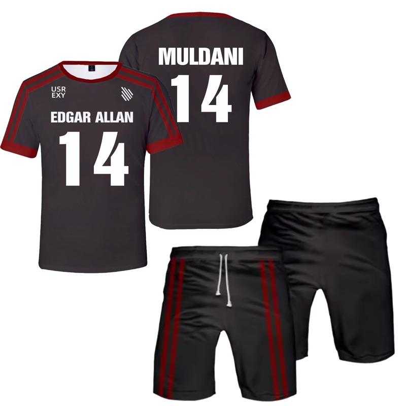 Edgar Allan Moreau Trikot Cosplay T-Shirt Shorts Set 3D The Foxhole Court Druck T-Shirts Anzug Sommer Herren Damen Y2k Trainingsanzug Outfits
