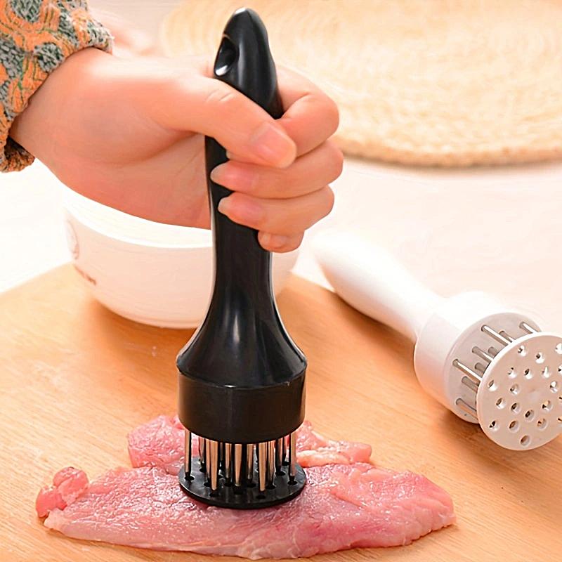 1pc Kitchen tools Stainless steel steak tenderizer, meat needle, tender meat, broken tendons, hole puncher, meat hammer