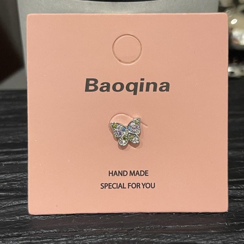 Pink Card Baoqina Flat Threaded Cartilage Stud: Trendy Cross-border Hot-Selling Piercing Jewelry