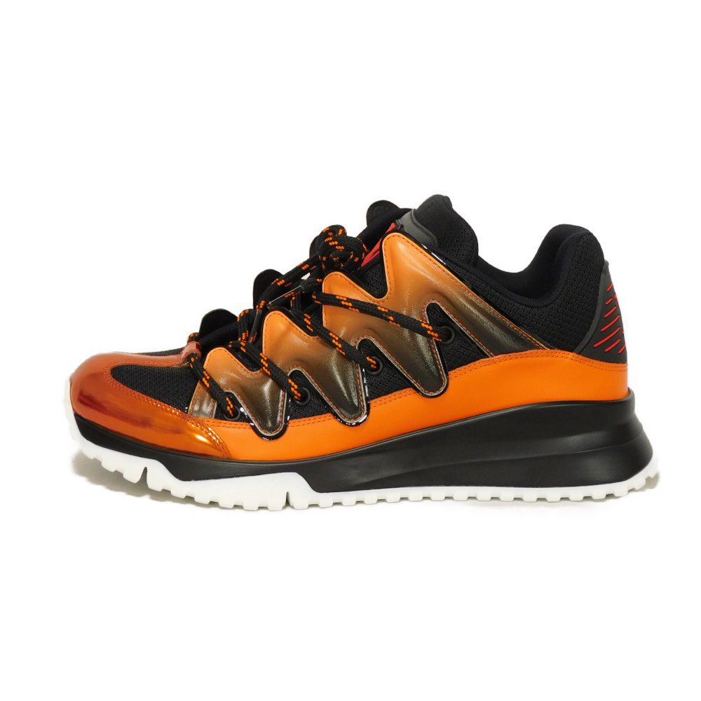 Used 12564 Zigzag Line 7896 6 Metallic Gradient Mesh Low-Top 9.8" LV Logo Orange Men's from Japan AUTHENTIC
