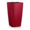 Lechuza Flower Pot - Cubico Premium 40 - 39.5 X 39.5 X 75.5 Cm - Red - with Water Reservoir - Complete Kit