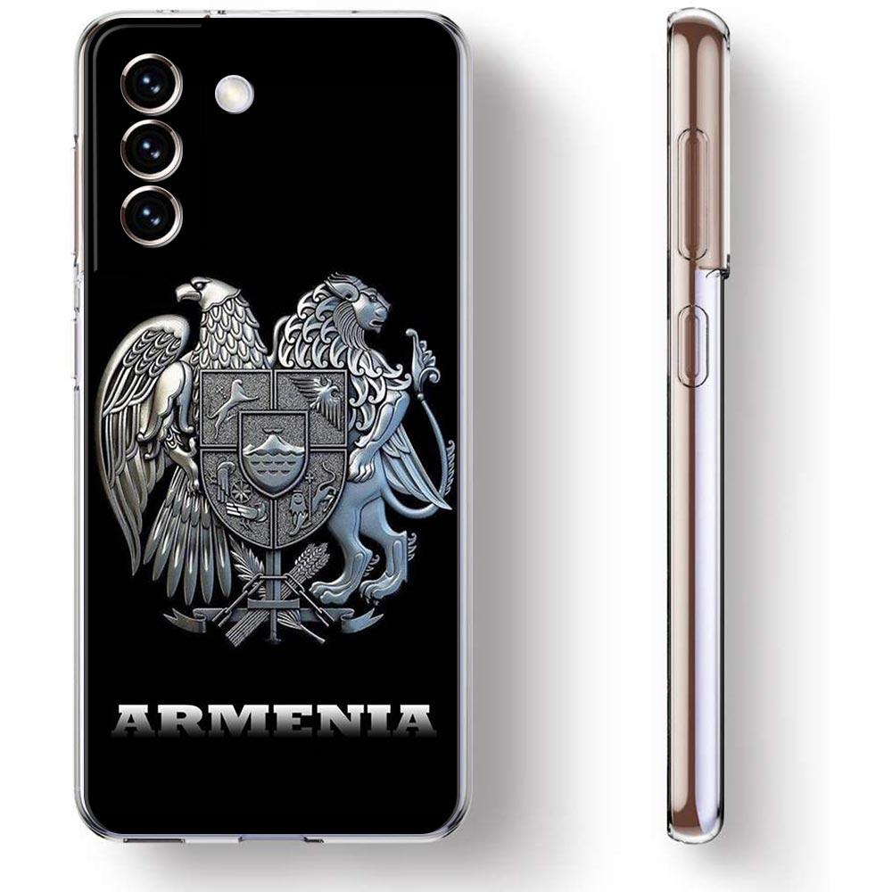 Armenia Armenian Flag Clear Silicone Phone Case For Samsung Galaxy S23 S22 5G S20 Ultra S21 FE 5G S10E S9 S8 S10 Plus Soft Cover