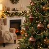 6PCS/SET Glitter Xmas Finial Ball Pendants Colorful Painting Christmas Tree Hangers  New Year