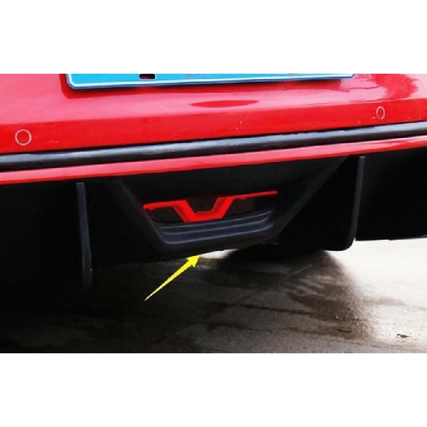 Rear Light Lamp Decoration Cover Trim 1PCS For Ford Mustang 2015- Bright Red