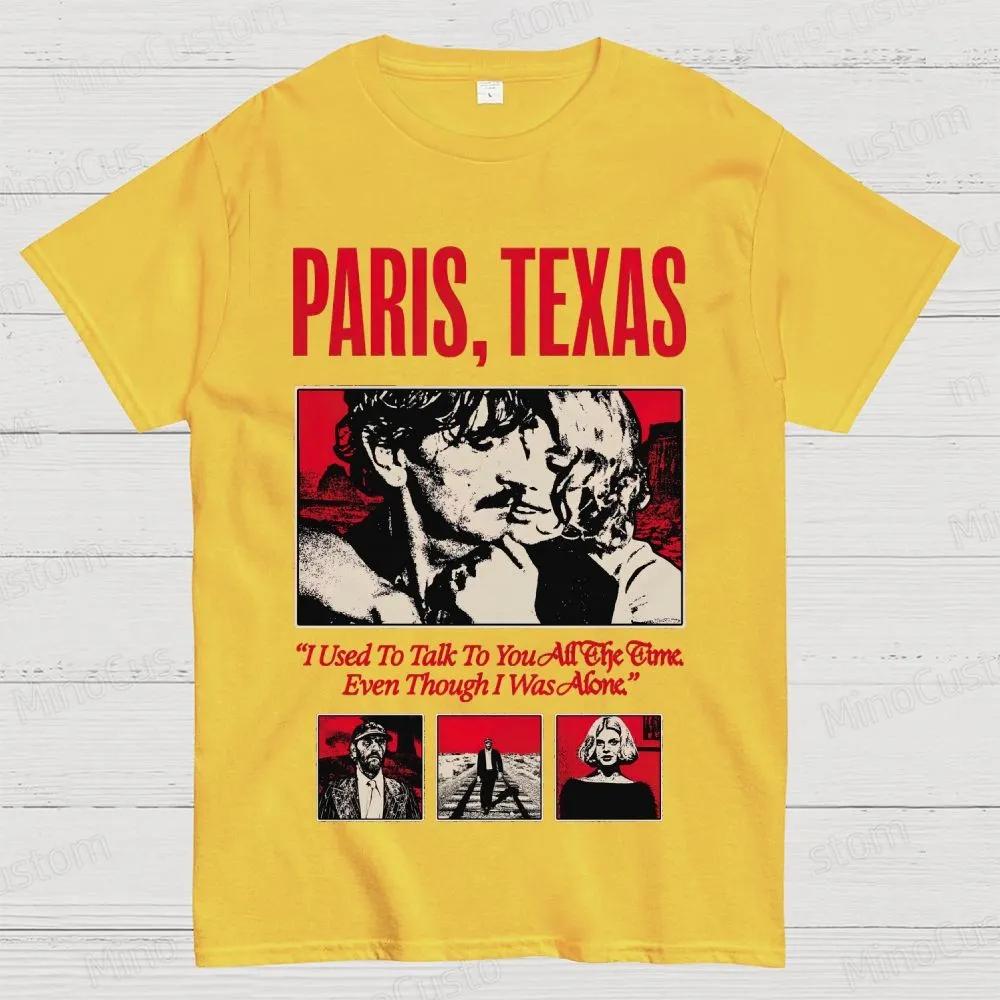 Klasyczny horror z lat 90. Paris Texas Graficzny Nadruk Koszulka Vintage Spierana Bawełna Męska Damska Letnia Streetwear Oversize Nowe Koszulki