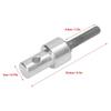 4 PCS Carbon Steel Drill Bit Adapter 2 Pits 2 Slots SDS Shaft Earth Auger Adapter Stable Connection Round Shank Drill Adapter