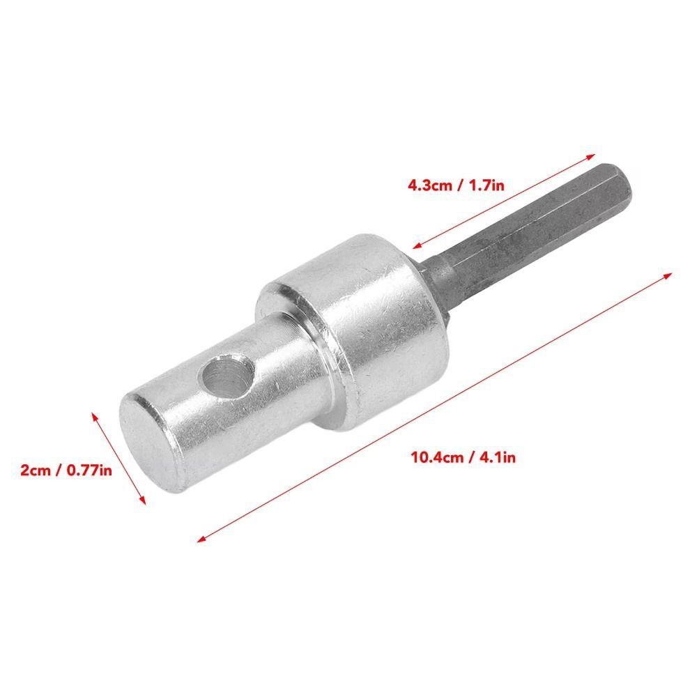 4 PCS Carbon Steel Drill Bit Adapter 2 Pits 2 Slots SDS Shaft Earth Auger Adapter Stable Connection Round Shank Drill Adapter