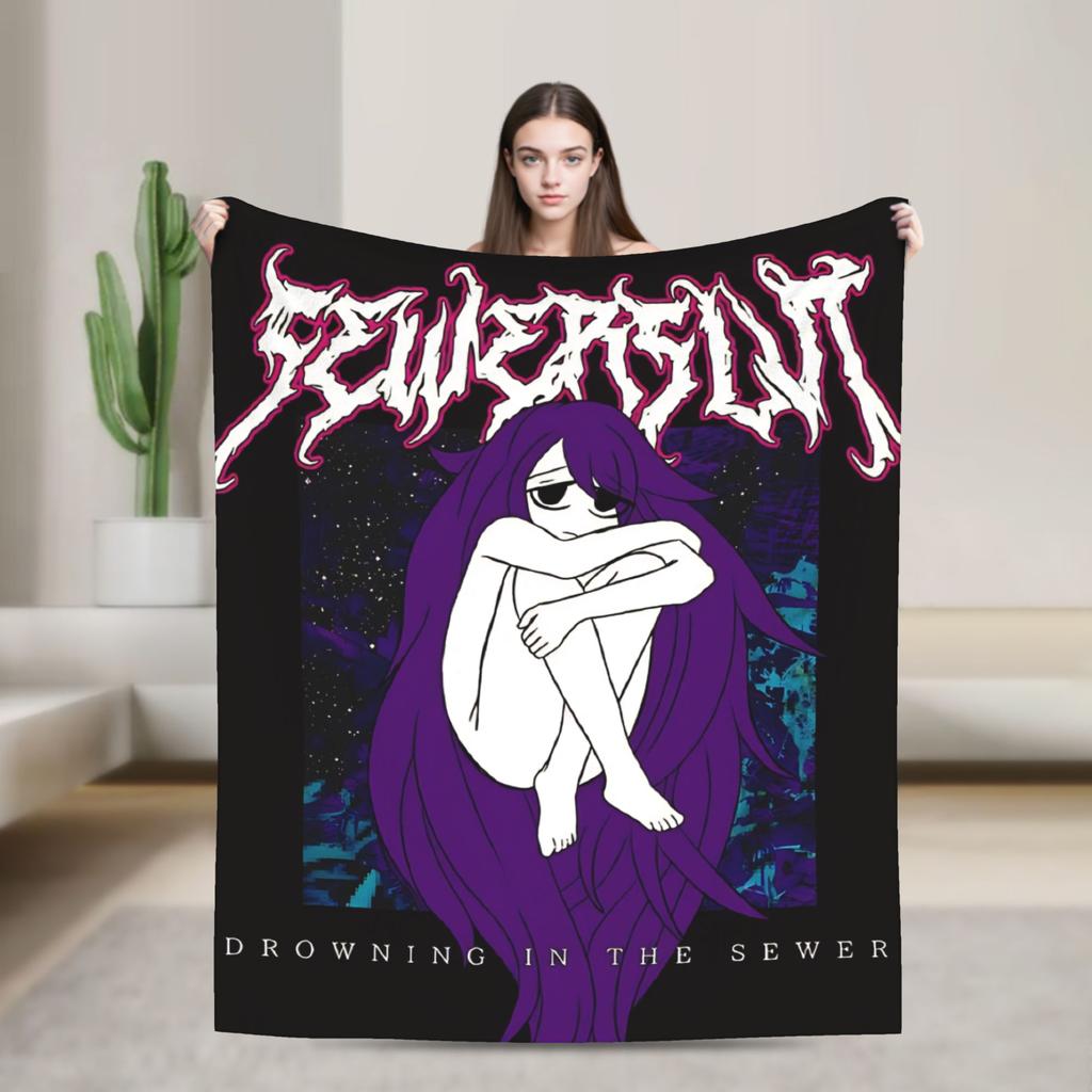 Sewerslvt Drowning In The Sewer Blanket Warm Soft Funny Plush Bedding Throws For Couch Bed Camping Flannel Bedspread Bed Cover
