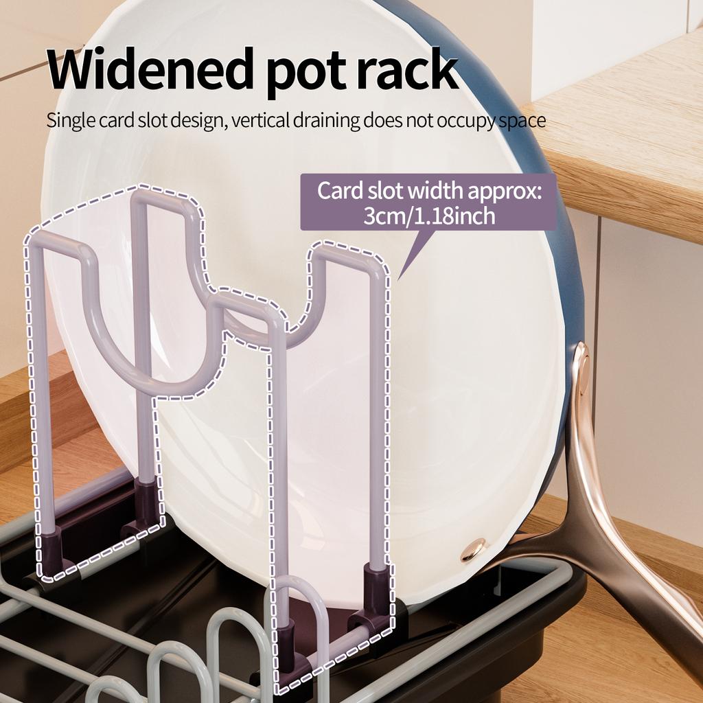 Long Pot and Dish Drain Rack