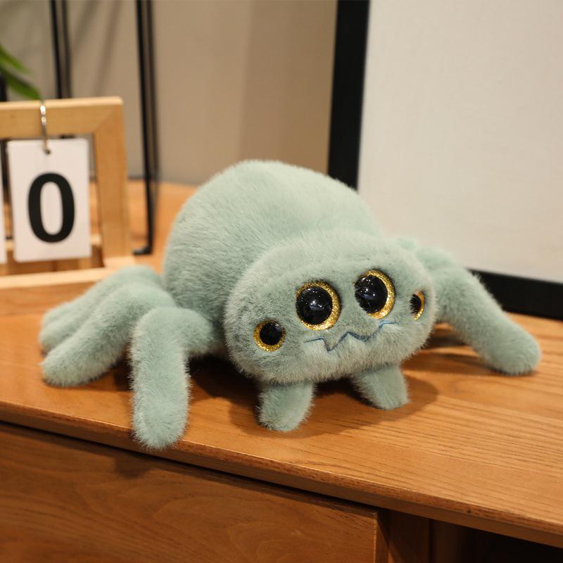 Colorful Four-Eyed Spider Plush Pendant Toy