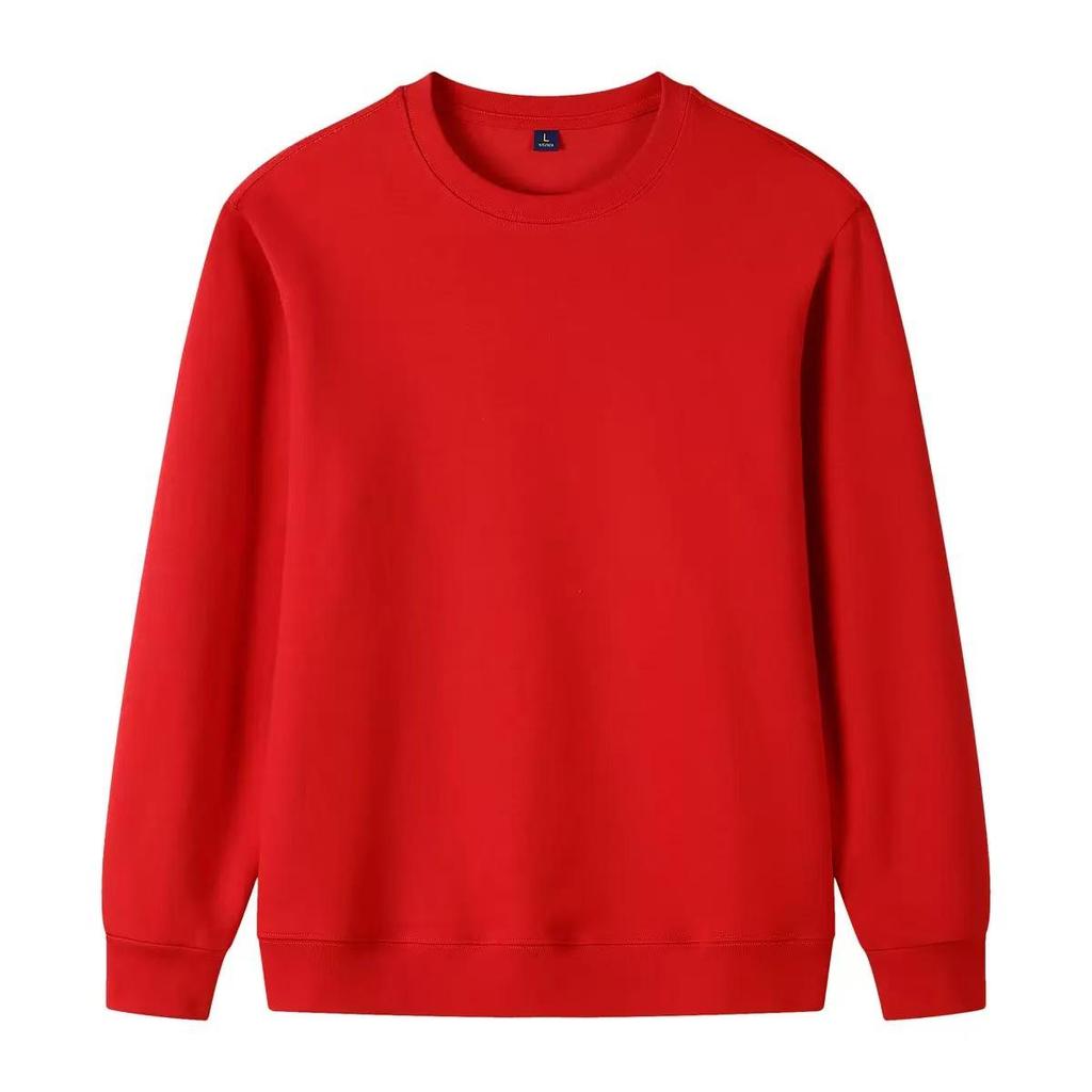 Long-Sleeve Round Neck 320g Pure Cotton Logo Hoodie