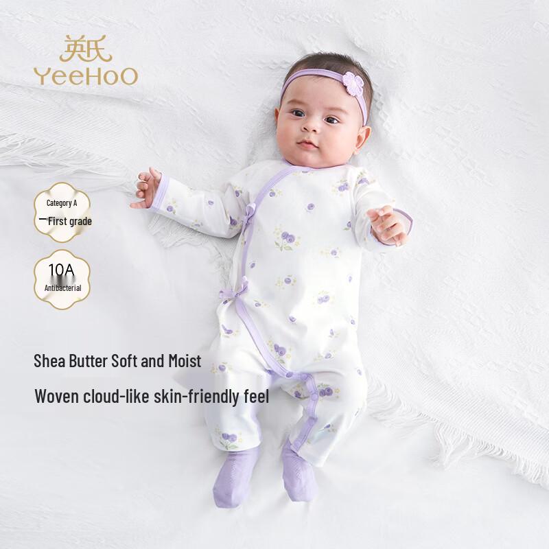 YEEHOO 10A Antibacterial Four-Season Long-Sleeve Baby Romper 66