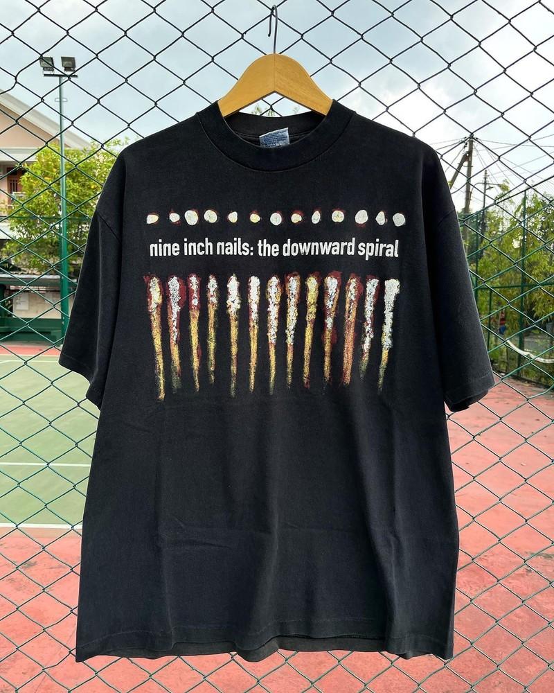 

1994 Nine inch nails The downward spiral Tshirt black tee Remake NH15793 Unisex T-Shirt XXXXL