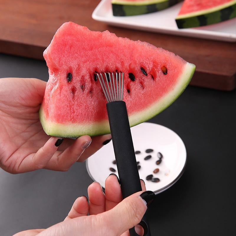 Portable Watermelon Seed Remover Stainless Steel Fruit Divider Manual Watermelon Seeding Fruit Vegetable Digging Kitchen Gadget