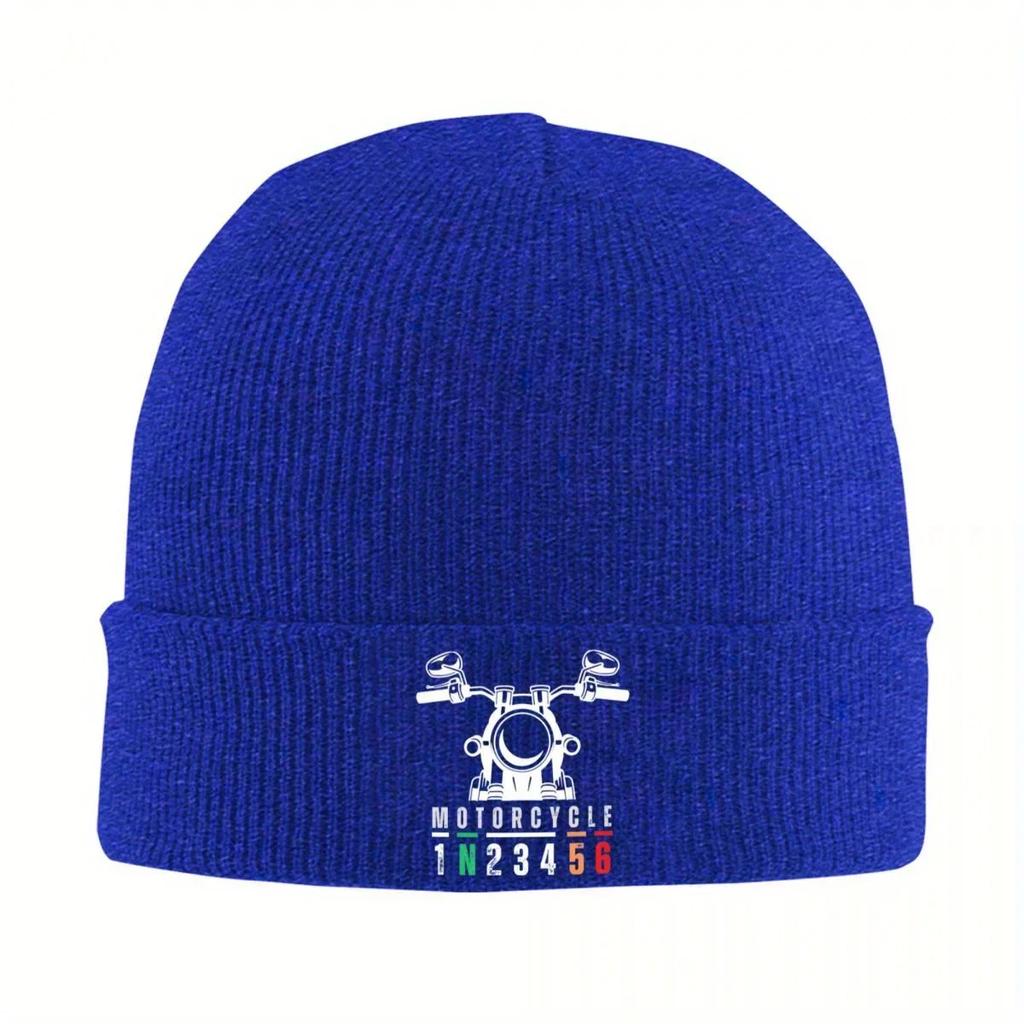 New N Motorcycle Hat Autumn Winter Beanie Ski Gear Motorcyclist Caps Unisex Acrylic Skullcap