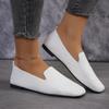 Fashion New Solid Color Square Toe Mesh Loafers Shallow Women Flats Shoes Soft Bottom Knit Ballet Flats Shoes Casual Slip on Boat Shoes