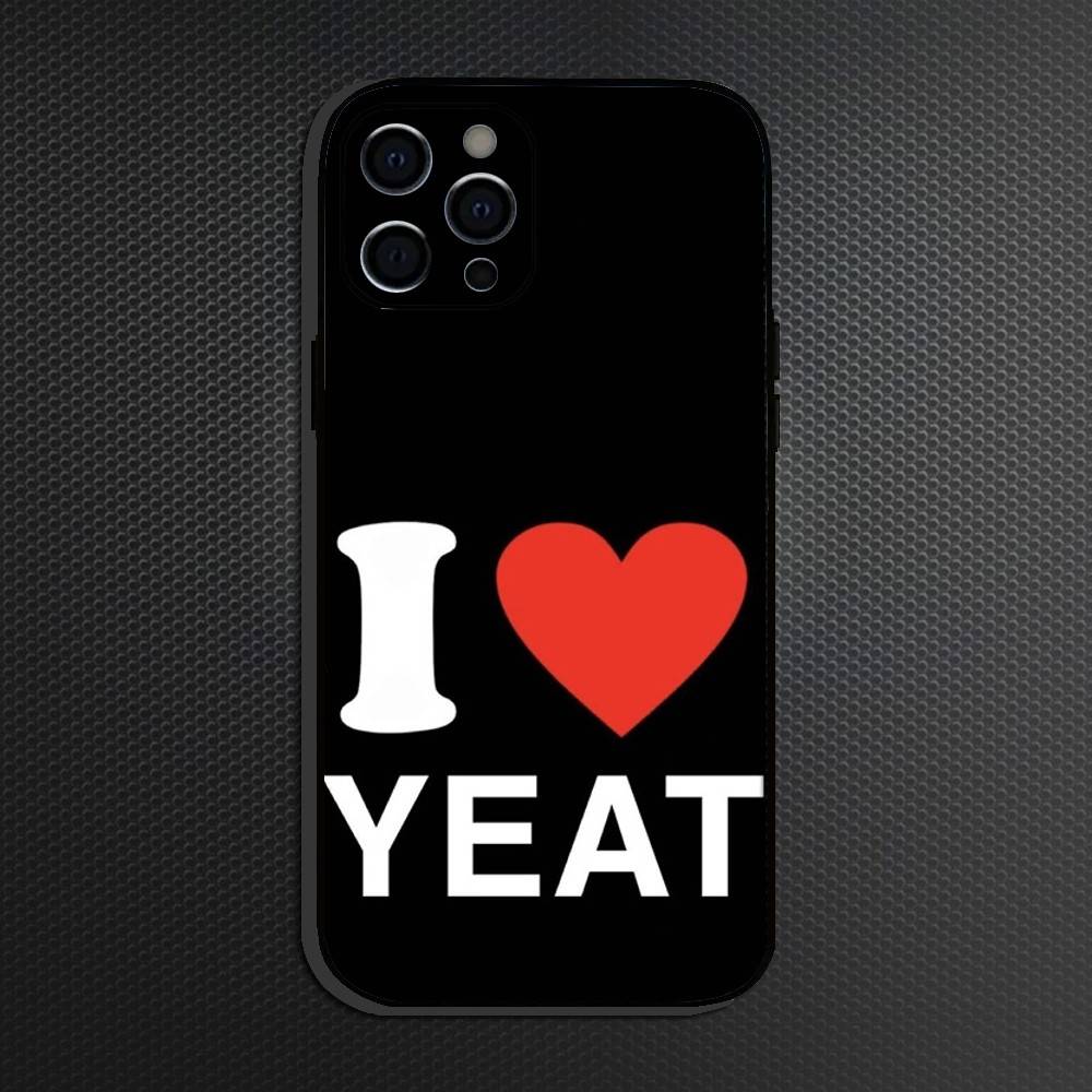 Y-Yeat Rapper AfterLyfe Pouzdro na telefon Pro iPhone 16,15,14,13,12,11 Plus,Pro Max, Měkký silikonový černý kryt
