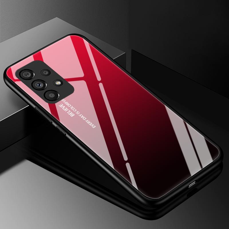 Tempered Glass Phone Case For Samsung Galaxy A31 A51 A71 5G A10 A10S A20 A30 A30S A50 A50S A70 Capa Luxury Hard Back Bumper