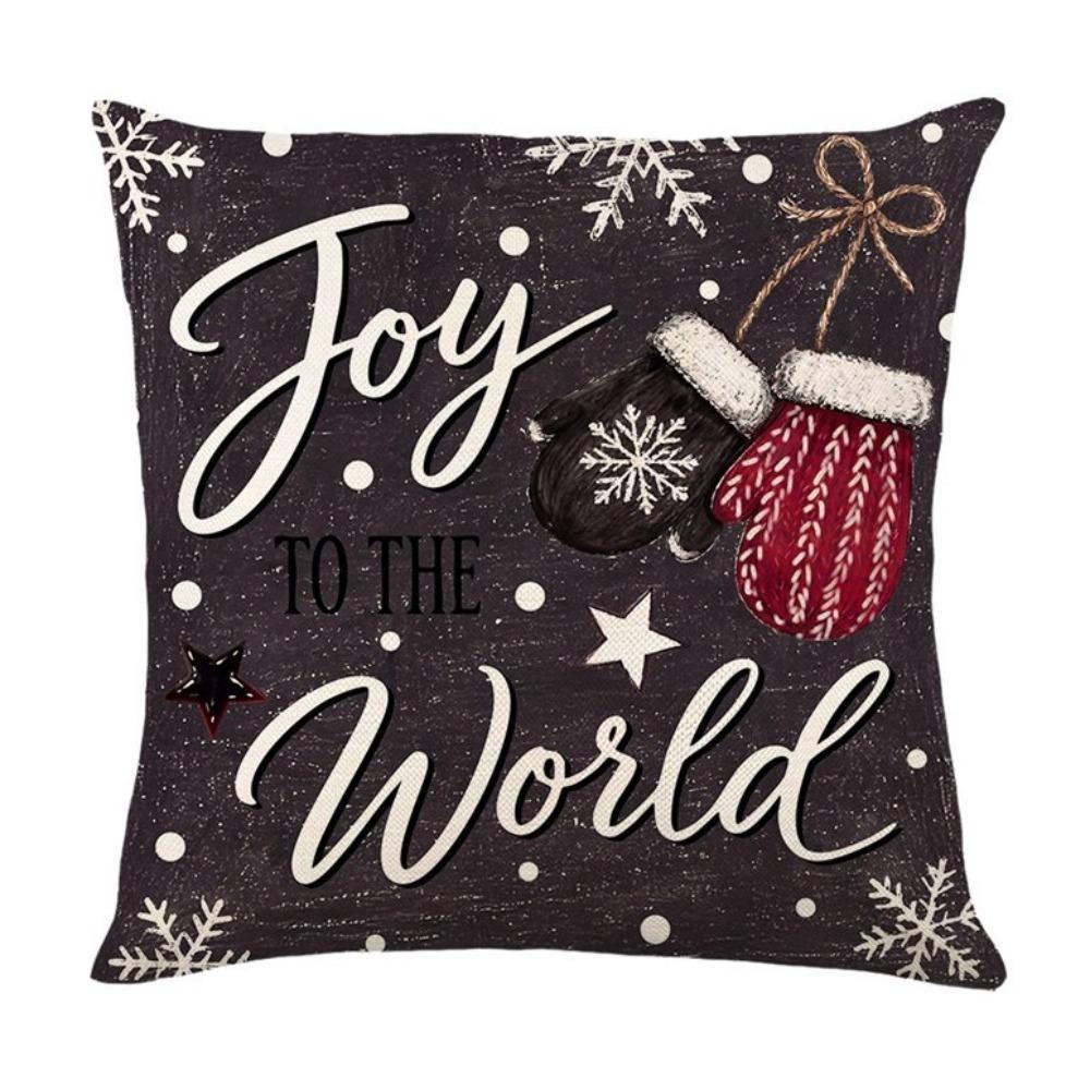 Vintage Christmas Pillow Cover Snowman Snowman Pillow Case Cute Xmas Tree Cushion Cover Home Sofa