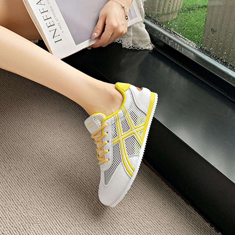 Fashion CRLAYDK Fashion Women's Sneakers Mesh Summer Casual Tennis Platform Breathable Ladies Skate Shoes Walking Sports Trainers