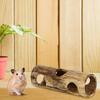 Pet Hamster Bamboo Tunnel Tube Shape Toy for Playing Tooth Grinding(M)
