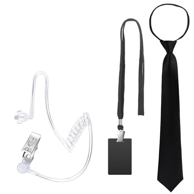 Kostýmy pro tajné agenty včetně černých brýlí, sluchátka a kravaty Bezpečnostní strážce Cosplay kostým pro dítě i dospělého
