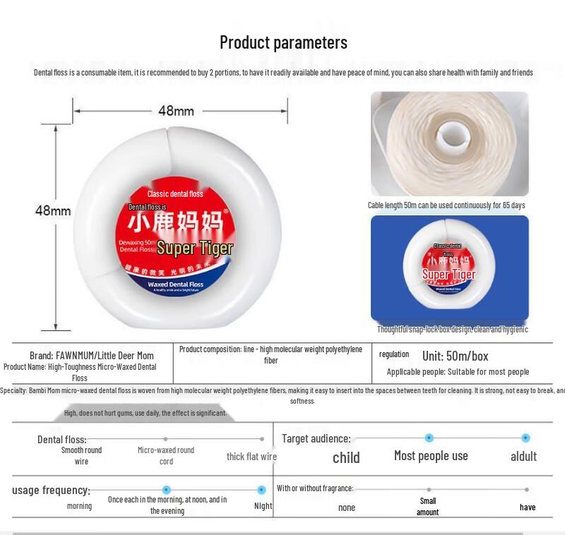 FAWNMUM Classic Fine Dental Floss