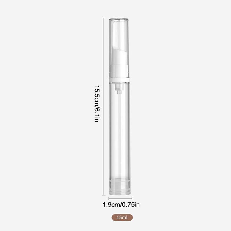 

5/10/15Ml Clear Foundation Dispenser Bottle Portable Travel Essence Sample Container Airless Vacuum Eye Gel Cream Empty Tubes
