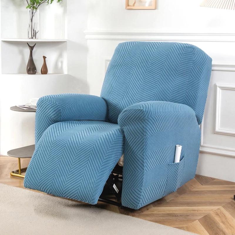 1/2/3 Seater Jacquard Recliner Sofa Cover for Living Room Stretch Single Couch Slipcovers All-inclusive Armchair Slipcovers Home