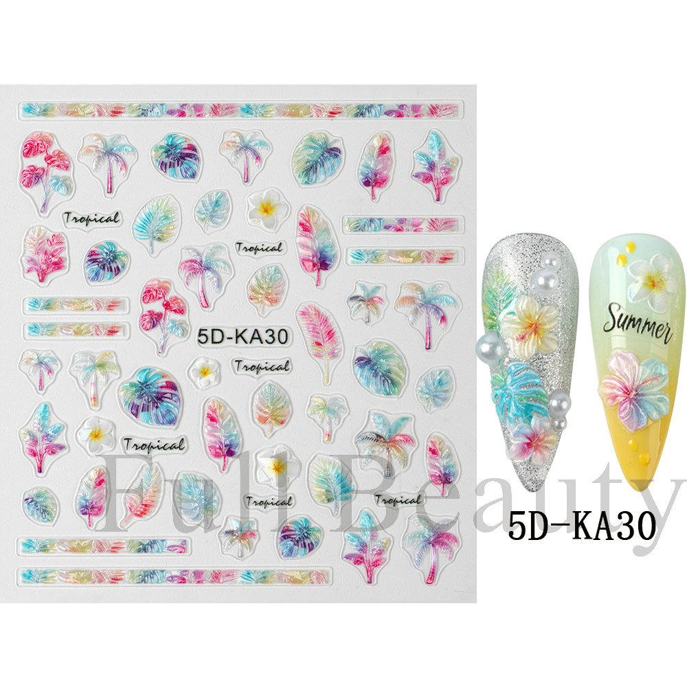 Nail Art Stickers Valentine's Day Embossed Three-dimensional 5D Hot Stamping Love Hollow Love Nail Stickers