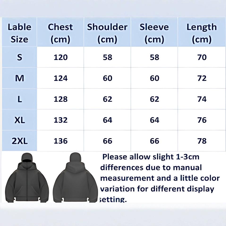 2025 Unisex Double Hood Fleece Zipper Hoodie - Autumn/Winter Sweatshirt Jacket