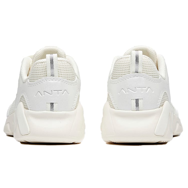 Anta Running Collection Cushioning, Wear Resistant Low top Running Shoes Women's White Silver 122015570-4