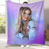 Famous Karol G Singer Flannel Blanket,Ultra Soft Warm Plush Throw for Home Bedroom Bed Sofa Cover Office Camping Picnic Gift