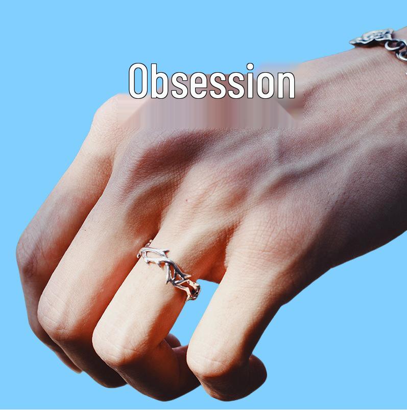 Men's Retro Hip-Hop Thorn Open Ring