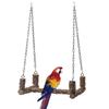 Bird Swing for Cage 15 Inches Parrot Perch Natural Wood Bird Toy Parakeet Chew Toys for Large Birds Macaws Cockatiels